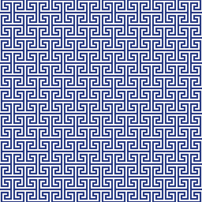 Blue China Seamless Pattern图片素材