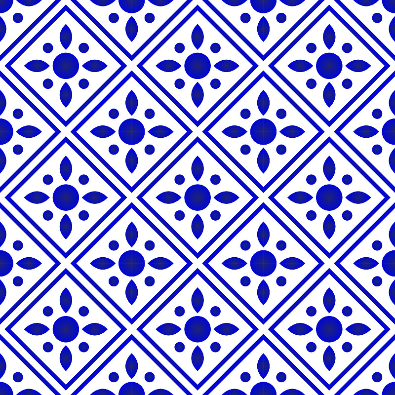 blue and white pattern图片素材