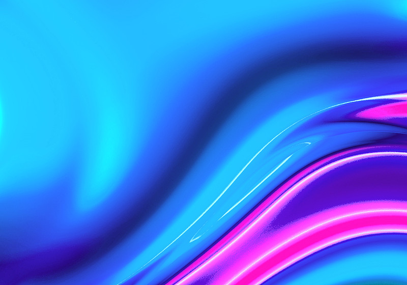 流体流动抽象全息蓝粉霓虹背景图片素材