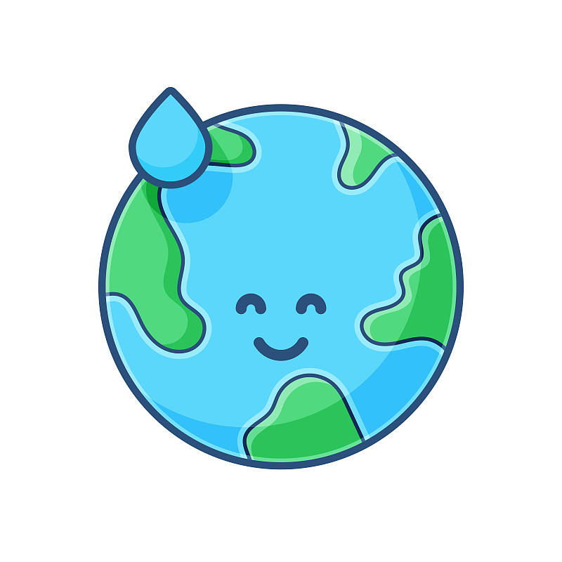 行星地球表情卡通风格图片下载