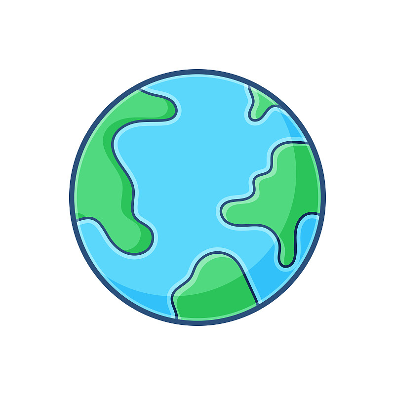 行星地球表情卡通风格图片素材