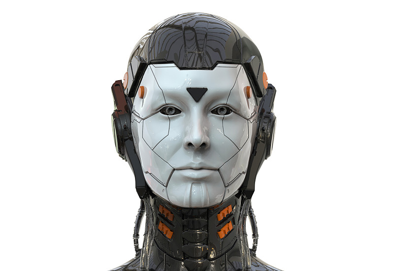 机器人女人，科幻机器人女性人工智能3d渲染图片下载