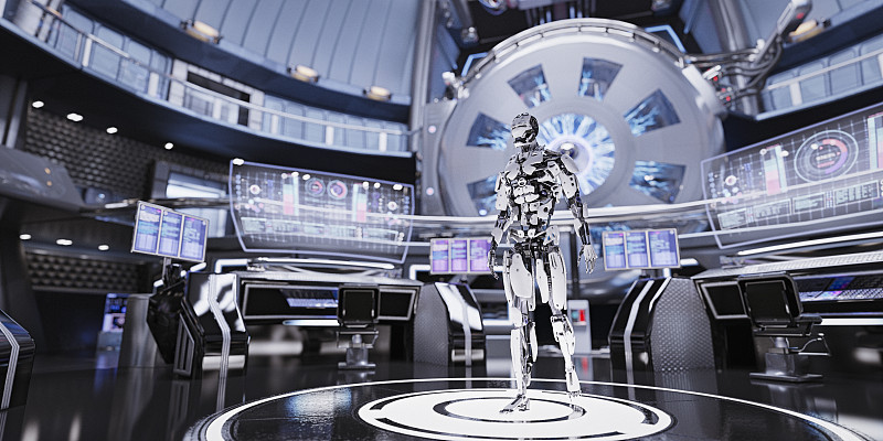 机器人在未来的控制室图片下载