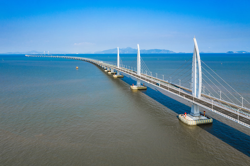 港珠澳大桥鸟瞰图全景图片