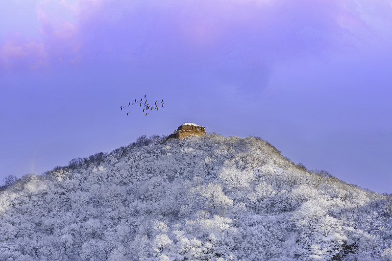 冬日长城雪景图片素材