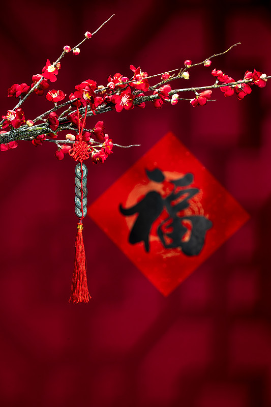 红色手机壁纸 中国结图片