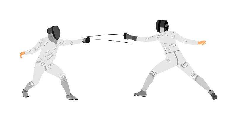 击剑运动员决斗运动剑斗图片素材