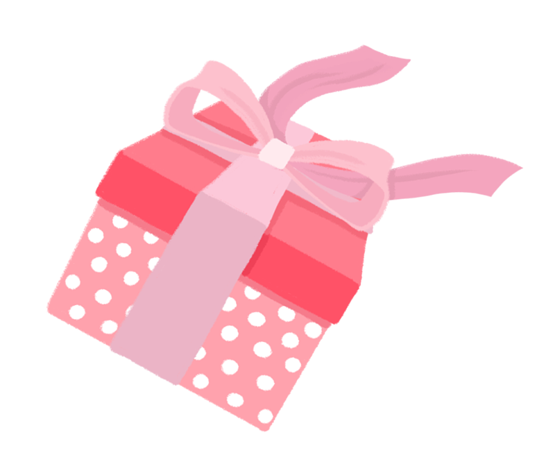 圣诞节粉色包装的礼物盒图片下载