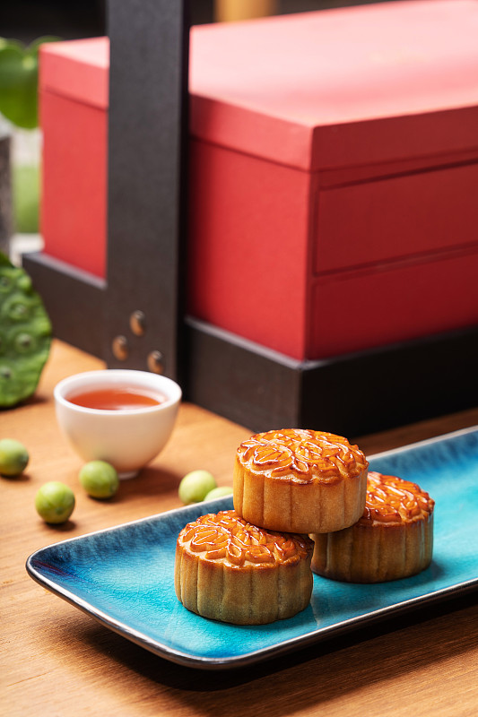 中国传统节日中秋节美食月饼图片素材
