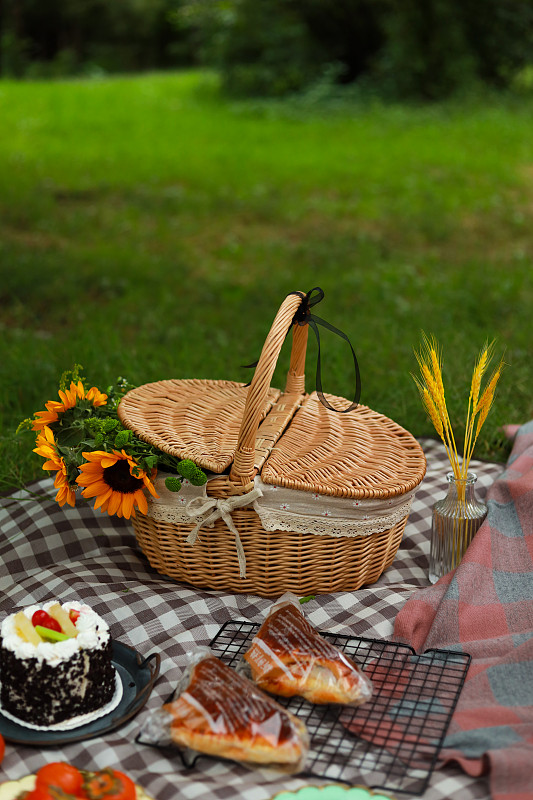 秋日野餐照片摄影图片