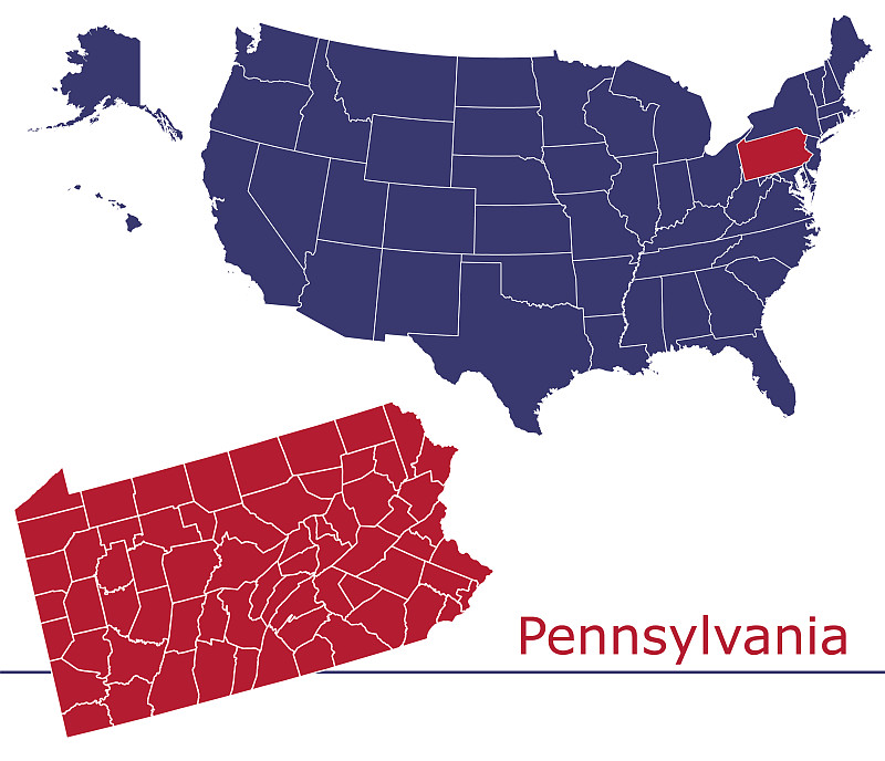 宾夕法尼亚州 位置图片