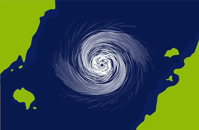 从太空看飓风巨大危险的气旋图片下载