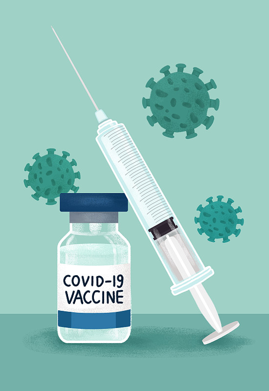 注射器和疫苗药瓶图片素材