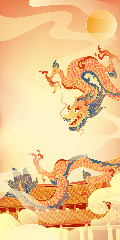 中国风元素龙纹背景图片素材