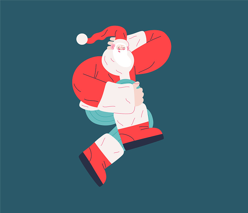 跳舞的圣诞老人-圣诞和新年晚会图片下载