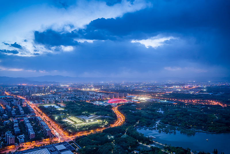 北京速滑馆夜景图片下载