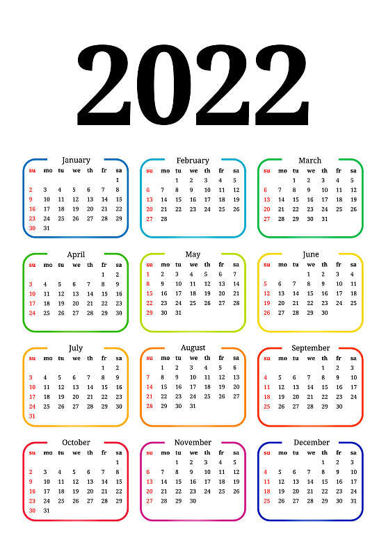 2022年基督教日历图片图片