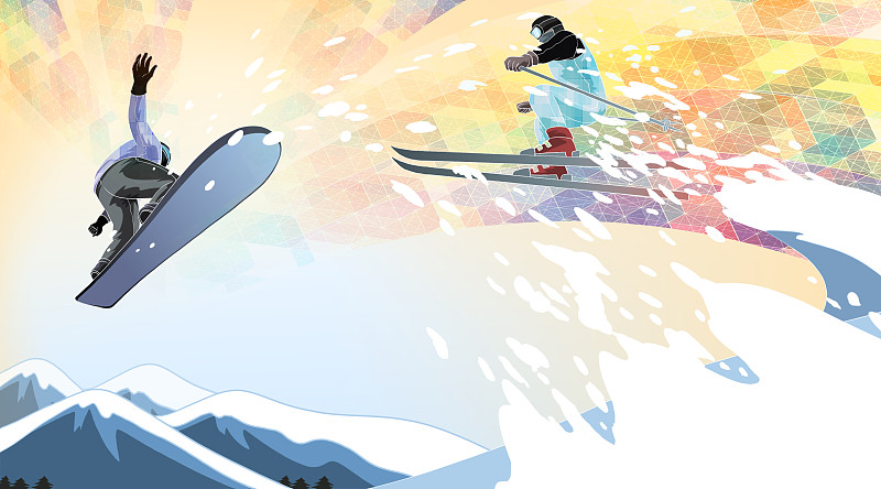 滑雪运动滑雪运动图片素材