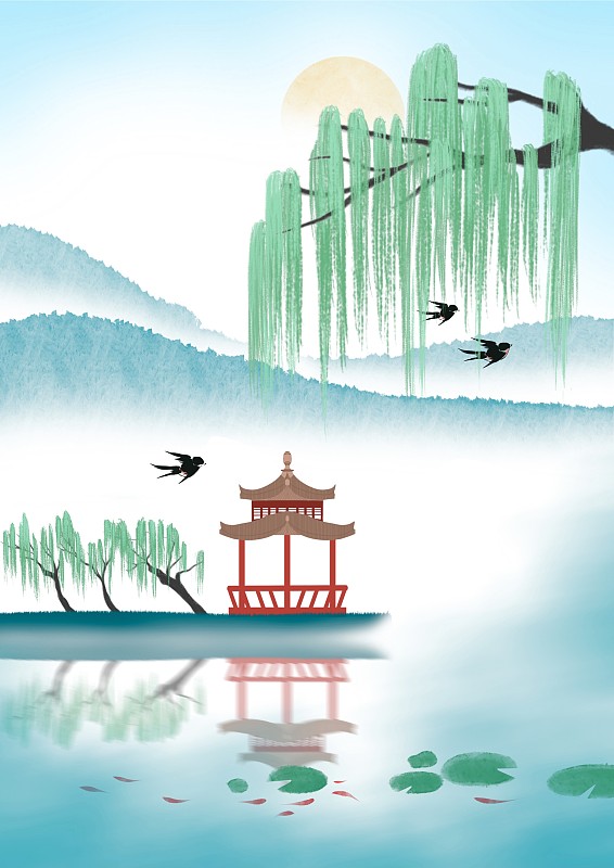 清明中国风插画图片
