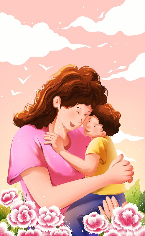 母亲节节日插画图片