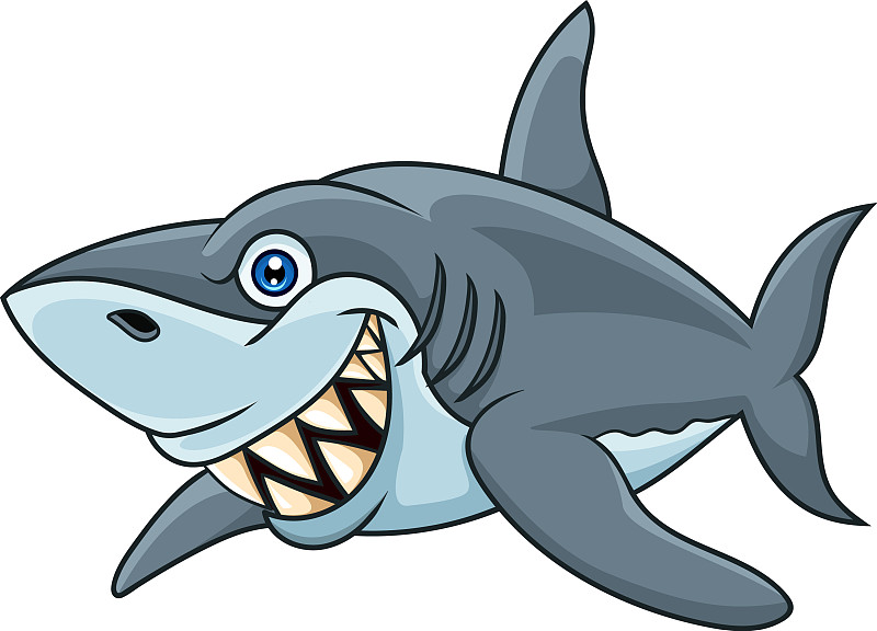 鲨鱼鲨臂卡通图片图片