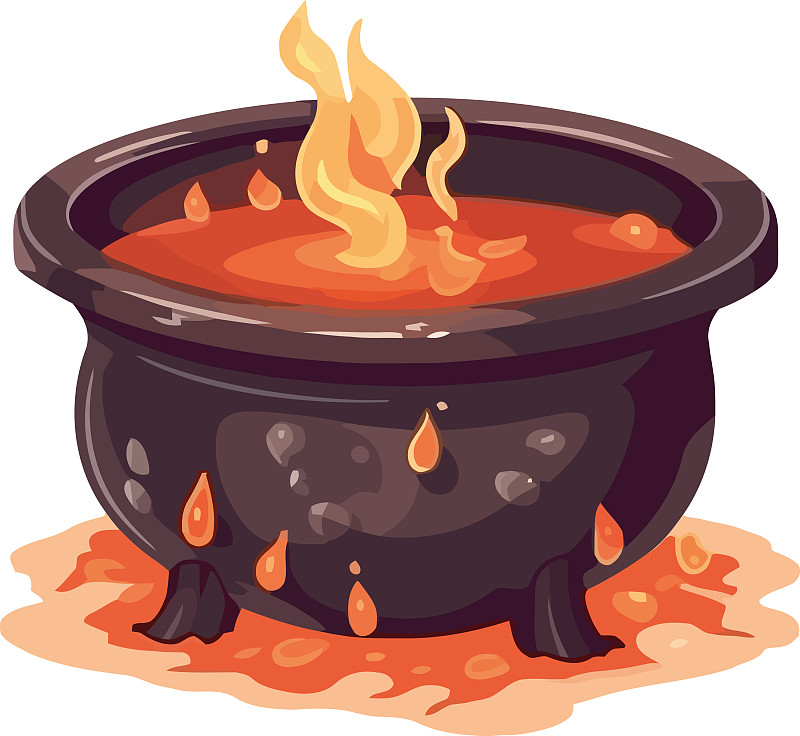 幽灵般的大锅为万圣节煮邪恶的药水图片下载