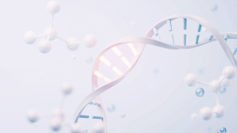 DNA与生物科技概念3D渲染插画下载
