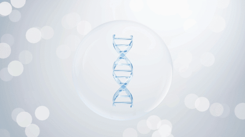 DNA与白色背景3D渲染插画下载