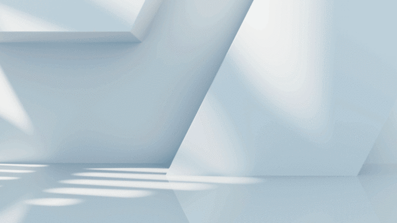 白色几何体建筑空间与光影变化3D渲染图片下载