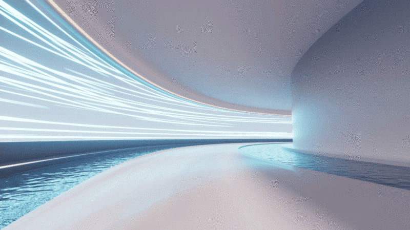现代建筑室内水面空间3D渲染图片下载