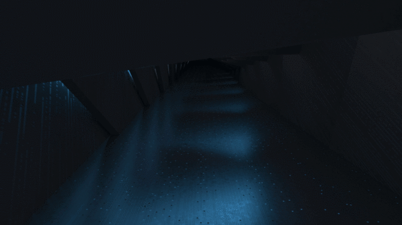 穿梭与黑暗的科技感隧道3D动画图片下载
