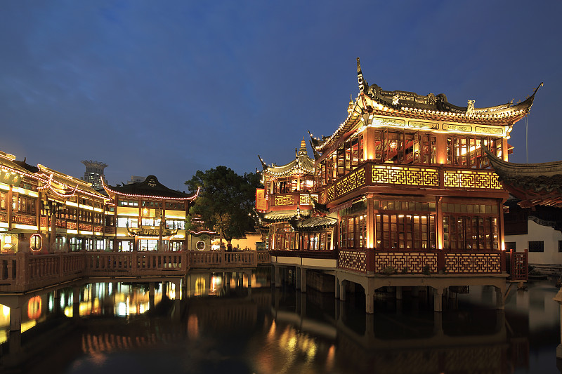 上海豫园夜景图片下载