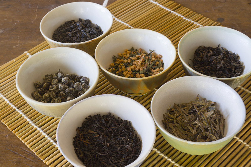 茶叶品种中国，日本，亚洲散叶饮料图片下载
