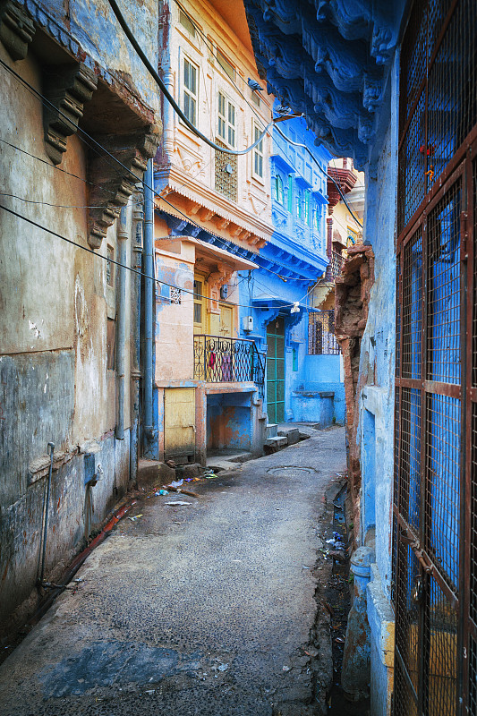 蓝色城市——焦特布尔，印度图片下载