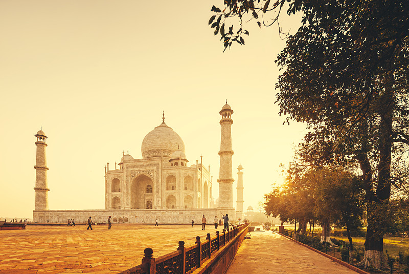 泰姬陵日落， 印度图片下载