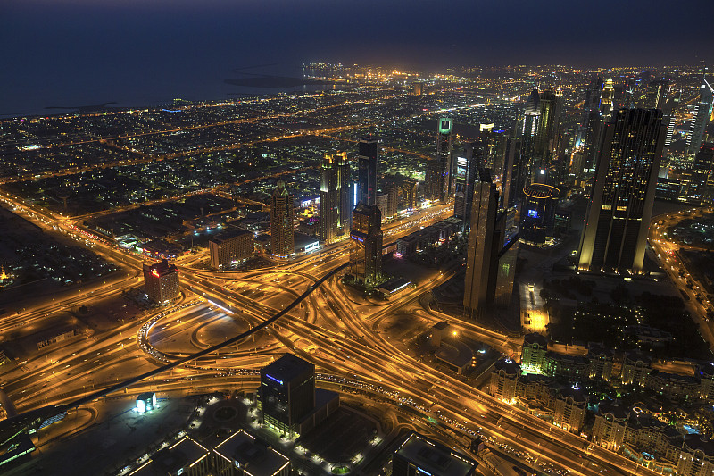 迪拜商务区鸟瞰图图片下载