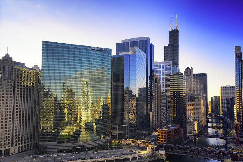 美国，伊利诺伊，芝加哥，摩天大楼，威利斯大厦图片下载