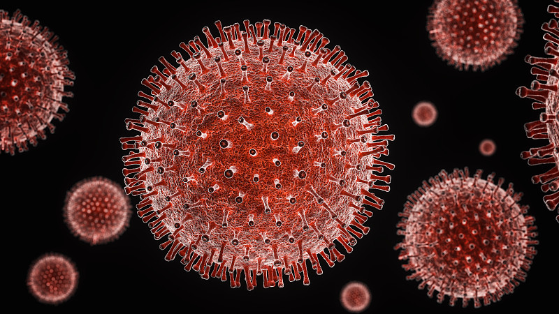 冠状病毒结构图片素材