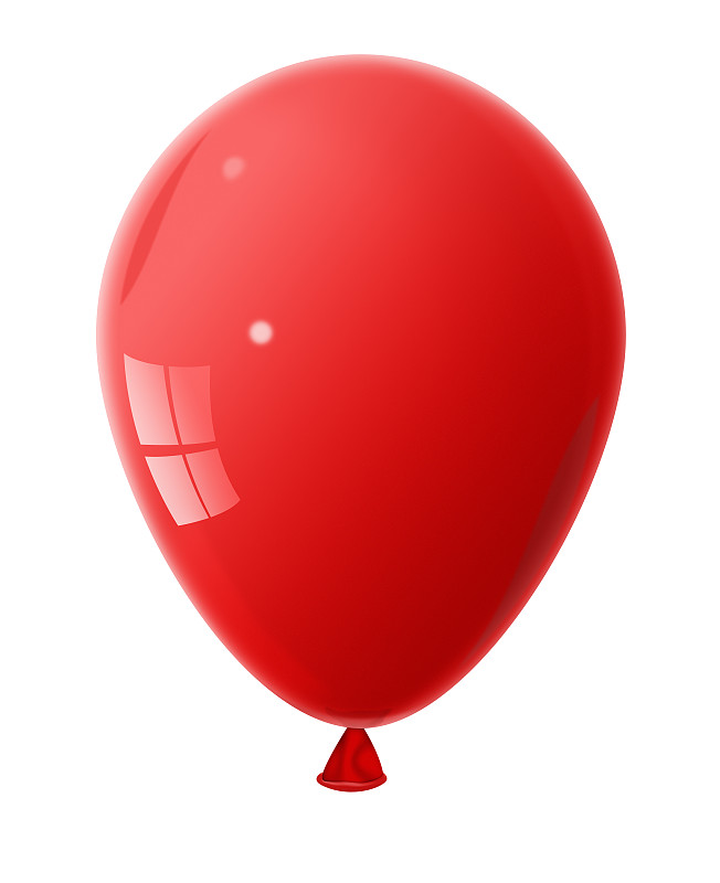 红气球孤立在白气球上图片下载