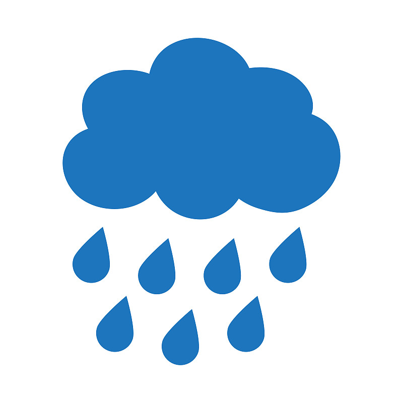 云雨符号为您的网站设计,标志,应用程序,用户界面现代风暴预报标志