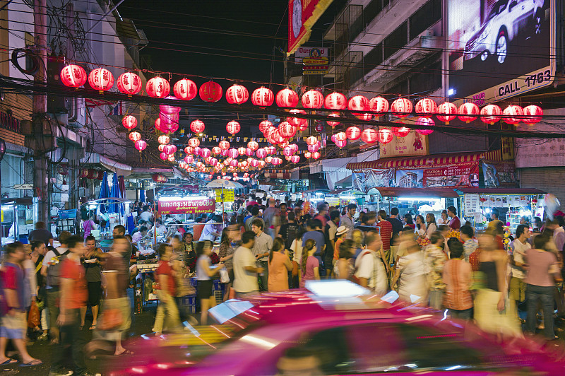 泰国，曼谷，中国新年期间的唐人街图片素材
