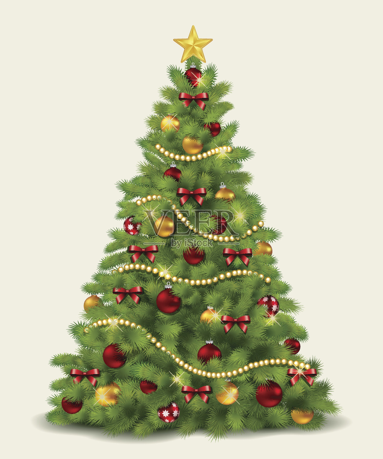 装饰圣诞树的插图插画图片素材