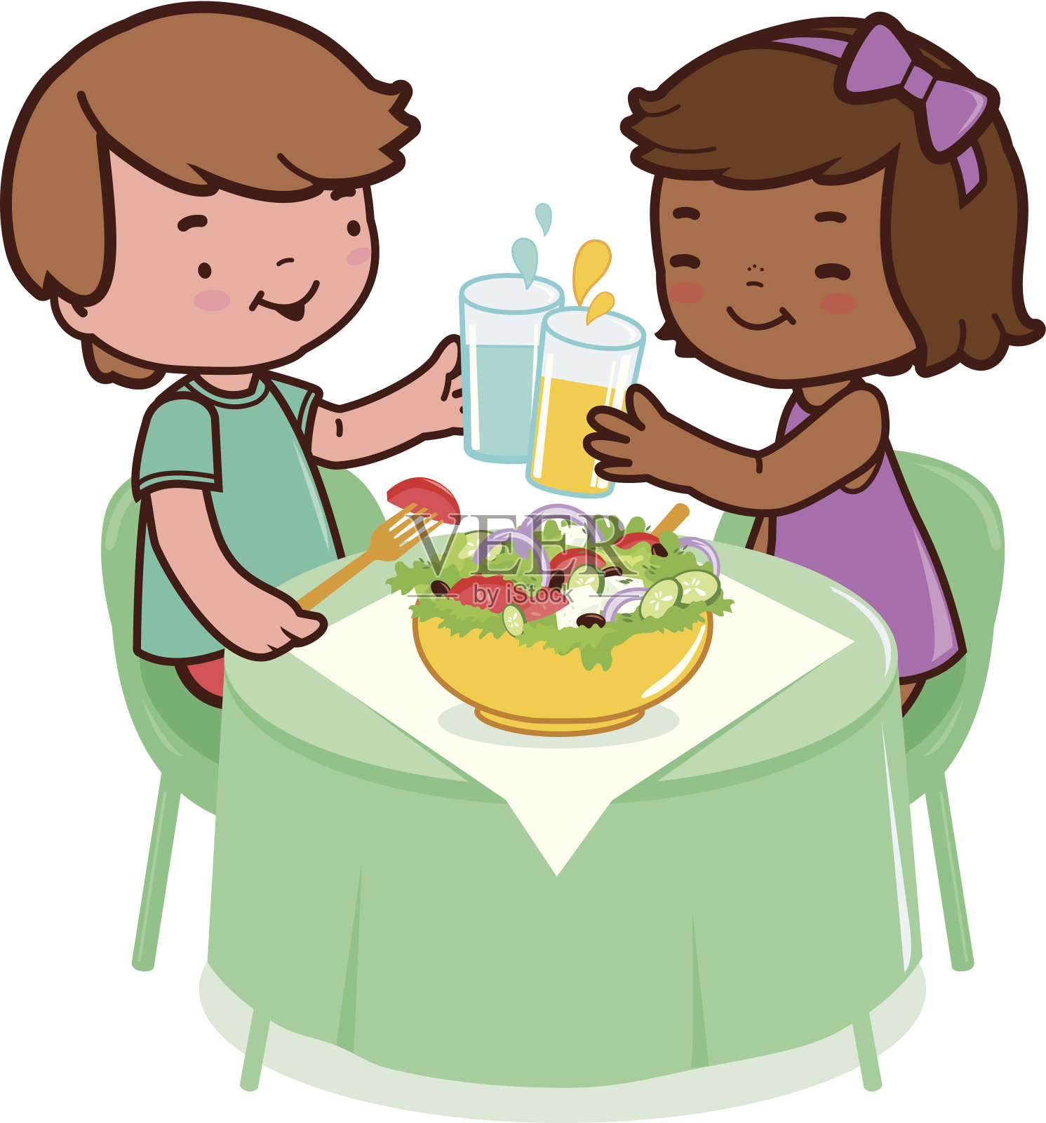 儿童食用健康食品设计元素图片