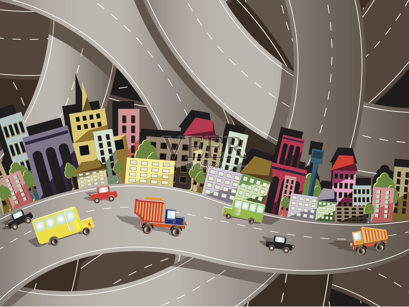 城市插画图片素材