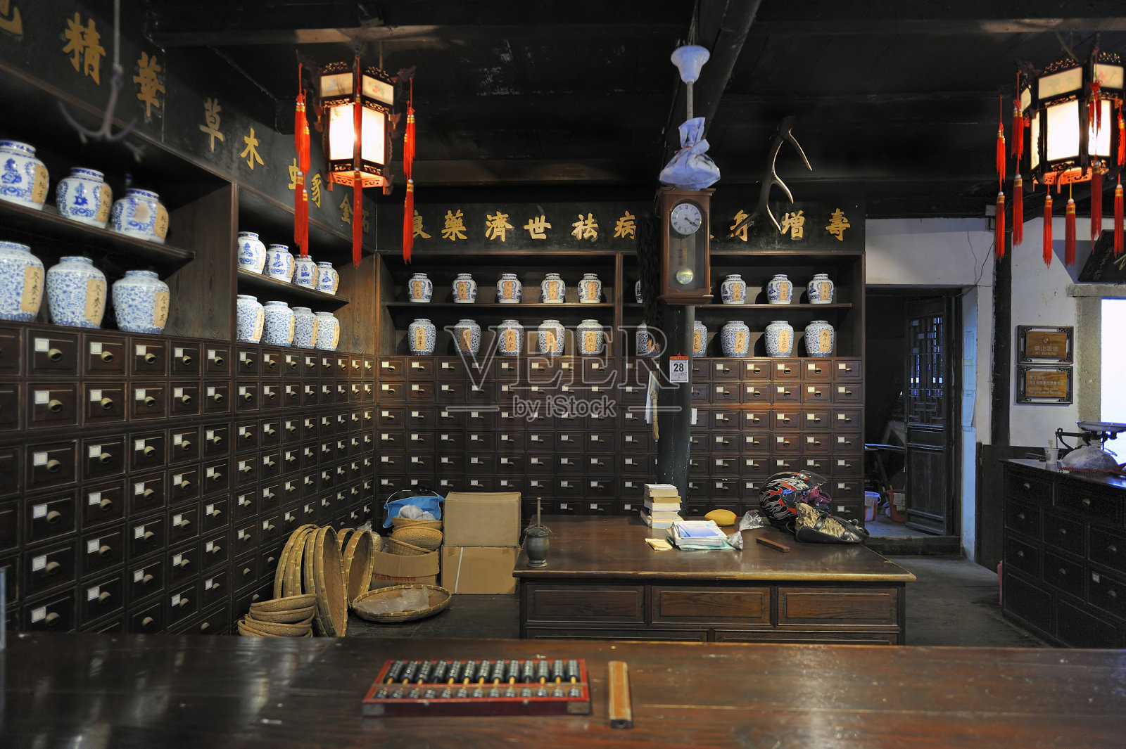 古老的中国药店照片摄影图片