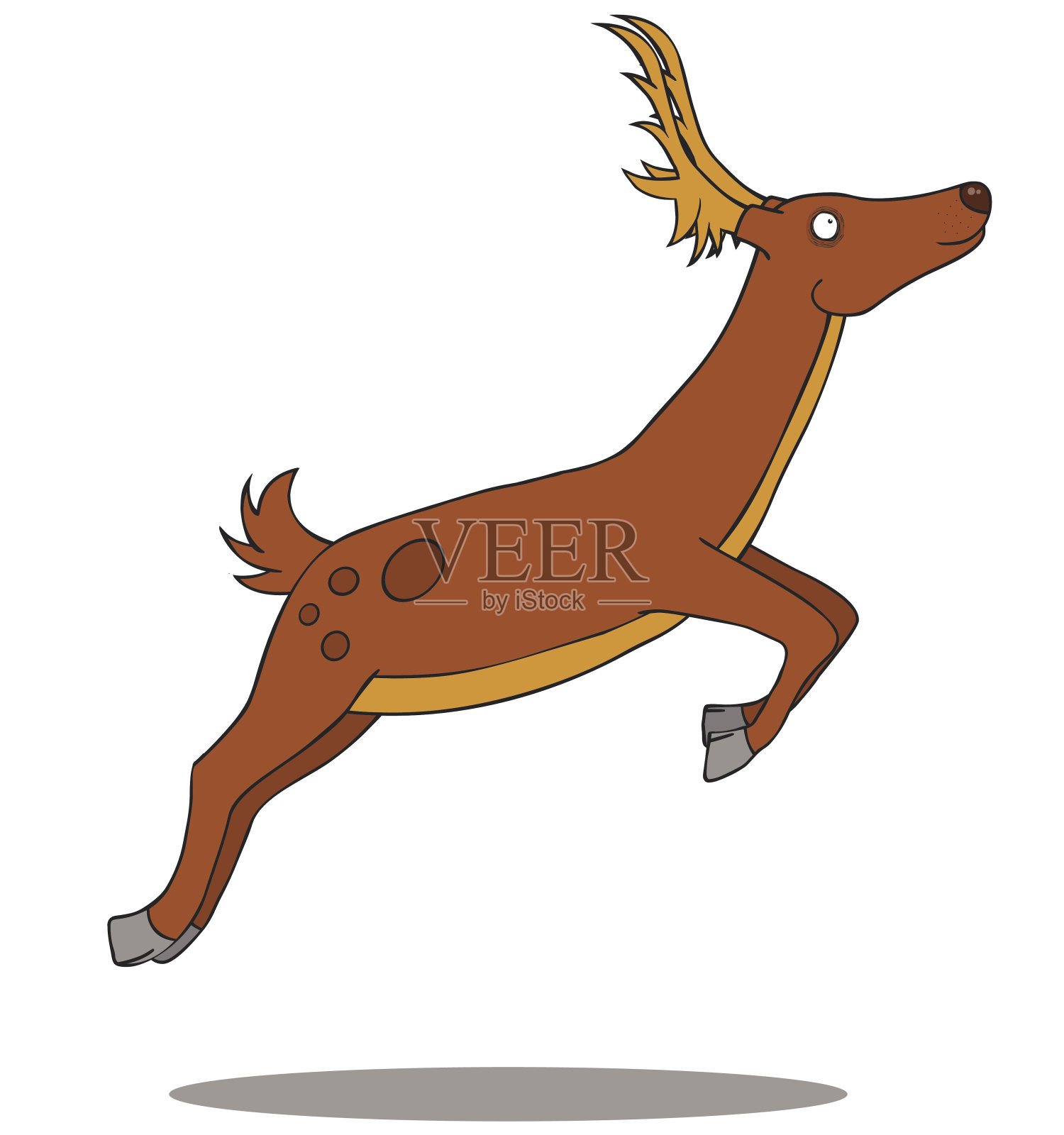 鹿跑设计元素图片