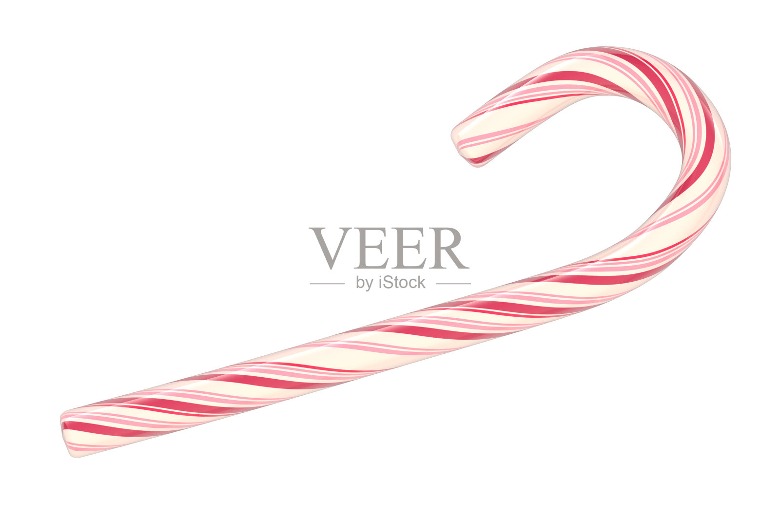 圣诞糖果手杖孤立在白色背景(3d插图)设计元素图片