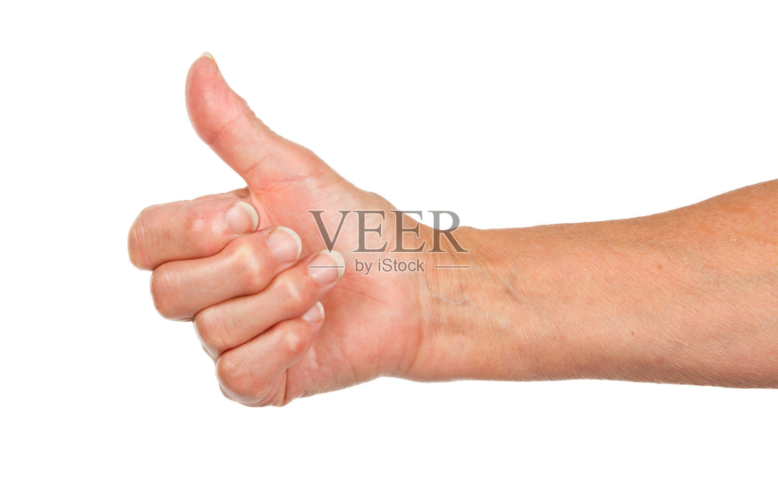 有关节炎的老妇人竖起大拇指设计元素图片