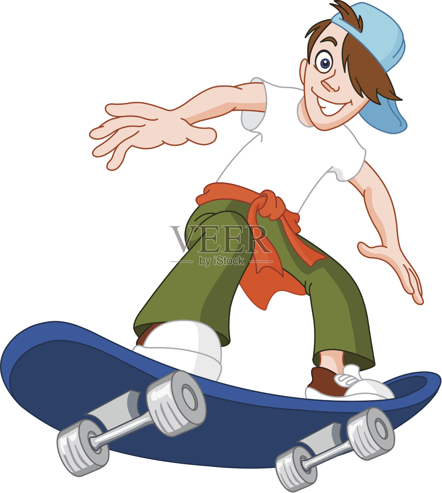 滑板男孩设计元素图片