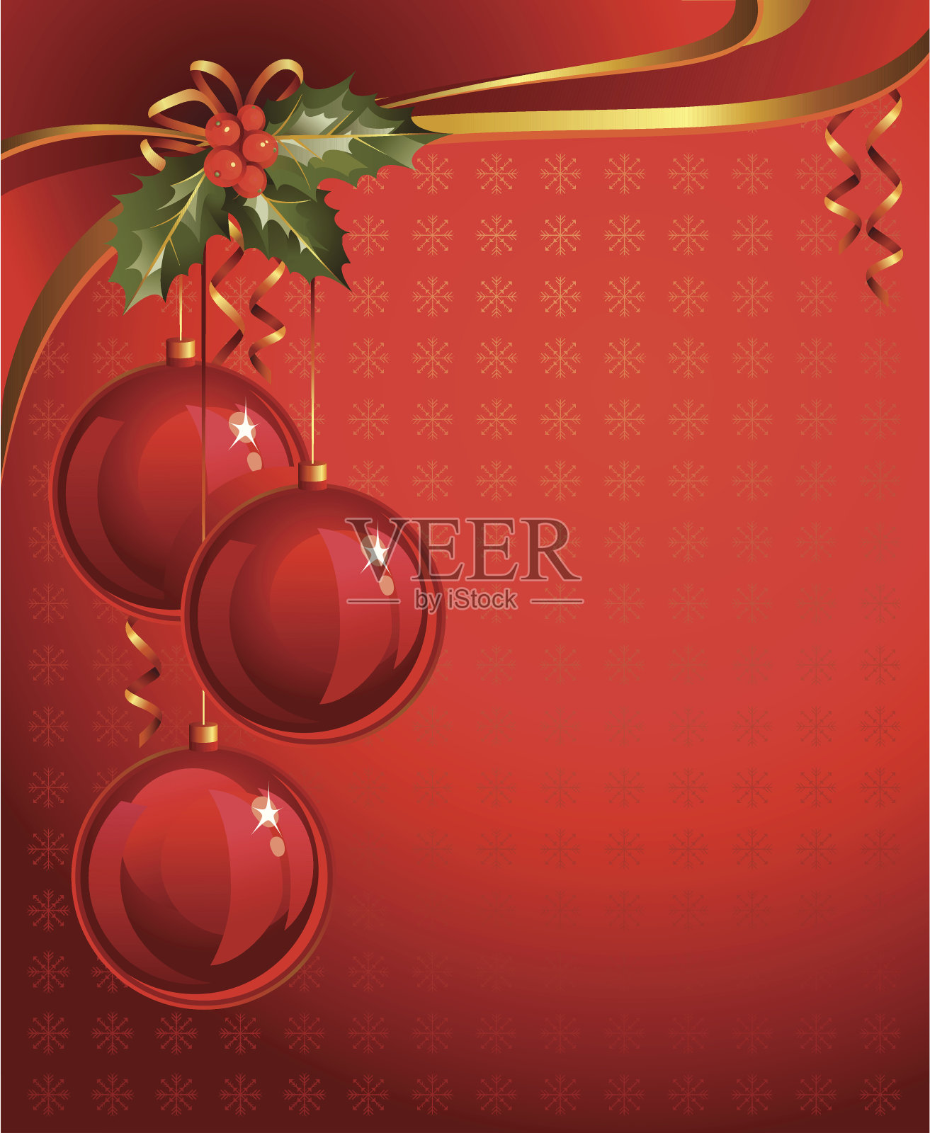 垂直红色圣诞背景设计模板素材